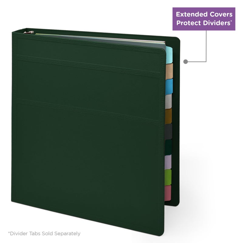 Carstens 1.5-Inch Heavy Duty 3-Ring Binder - Side Opening, Forest Green, Durable Plastic, Precision No-Gap Rings, Waterproof Cover, No Pockets, Holds 250 Letter Sheets, BPA-Free, Made in USA (2041-3R) - Image 4